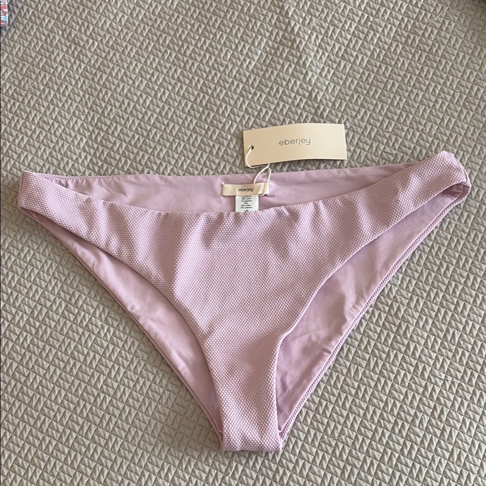 Eberjey Lilac Pique Annia Bikini Bottom, NWT